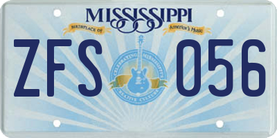 MS license plate ZFS056