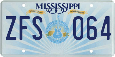 MS license plate ZFS064