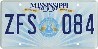 MS license plate ZFS084