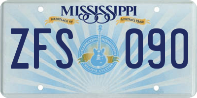 MS license plate ZFS090