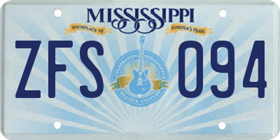 MS license plate ZFS094