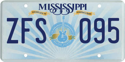 MS license plate ZFS095