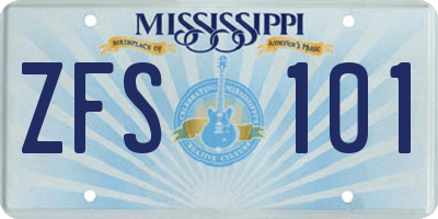MS license plate ZFS101
