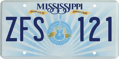MS license plate ZFS121
