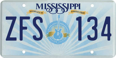 MS license plate ZFS134