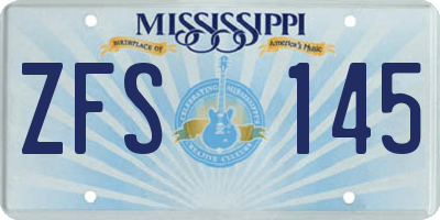 MS license plate ZFS145