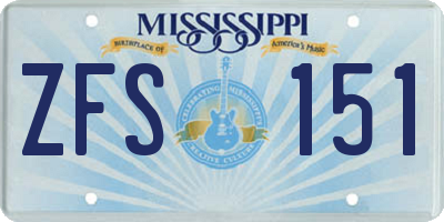 MS license plate ZFS151