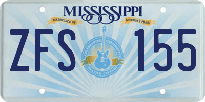 MS license plate ZFS155