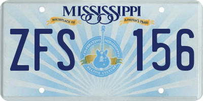 MS license plate ZFS156