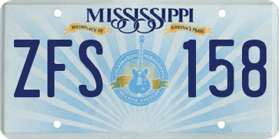 MS license plate ZFS158