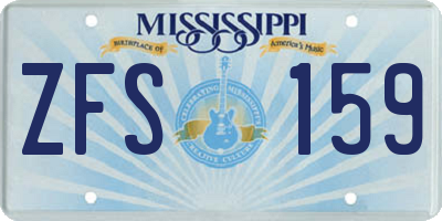 MS license plate ZFS159