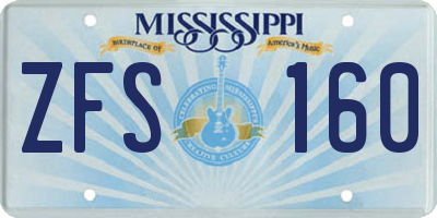 MS license plate ZFS160