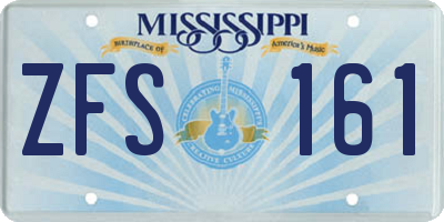 MS license plate ZFS161