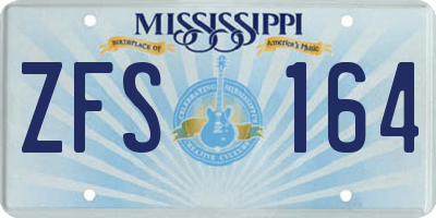 MS license plate ZFS164