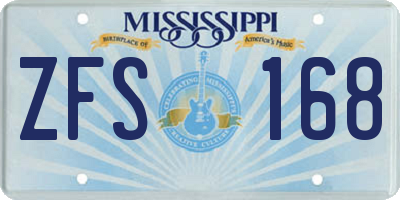 MS license plate ZFS168