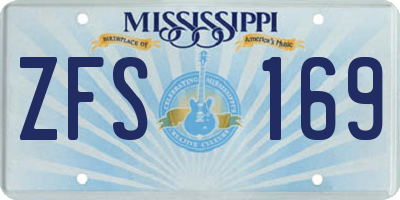 MS license plate ZFS169
