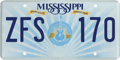 MS license plate ZFS170