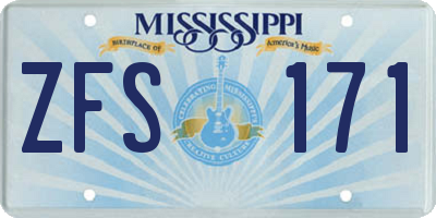 MS license plate ZFS171