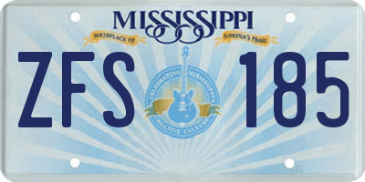 MS license plate ZFS185