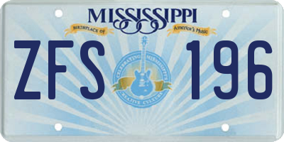 MS license plate ZFS196