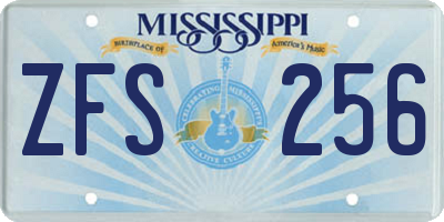 MS license plate ZFS256