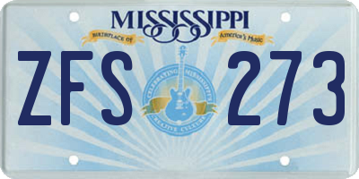 MS license plate ZFS273