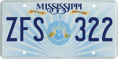 MS license plate ZFS322