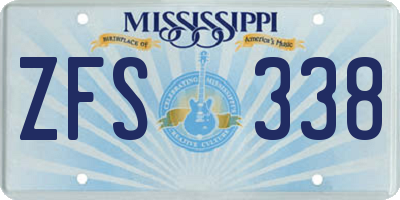MS license plate ZFS338