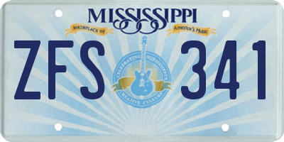 MS license plate ZFS341