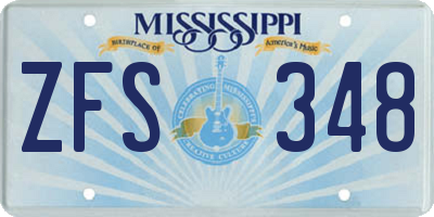 MS license plate ZFS348