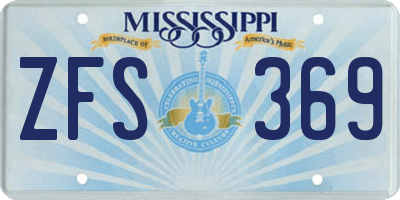 MS license plate ZFS369