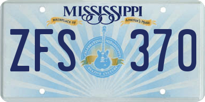 MS license plate ZFS370