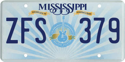 MS license plate ZFS379