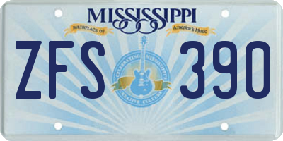 MS license plate ZFS390