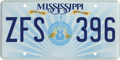 MS license plate ZFS396