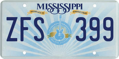 MS license plate ZFS399