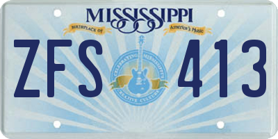 MS license plate ZFS413