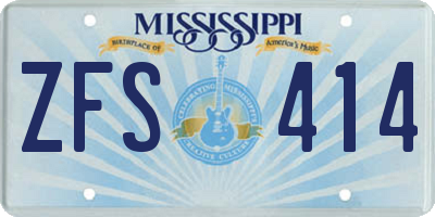 MS license plate ZFS414