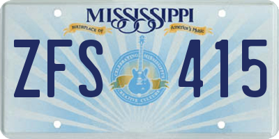 MS license plate ZFS415