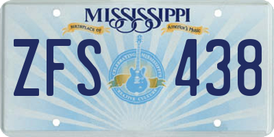 MS license plate ZFS438