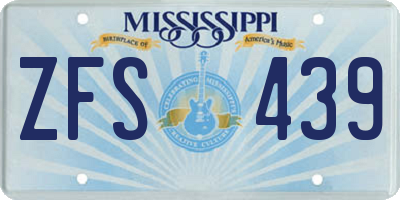 MS license plate ZFS439