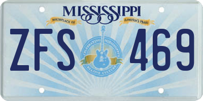 MS license plate ZFS469