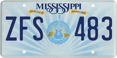 MS license plate ZFS483