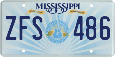MS license plate ZFS486