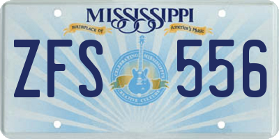 MS license plate ZFS556