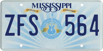 MS license plate ZFS564