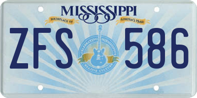 MS license plate ZFS586