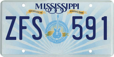 MS license plate ZFS591