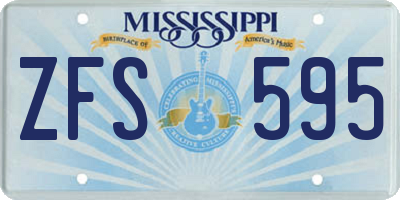 MS license plate ZFS595