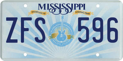 MS license plate ZFS596
